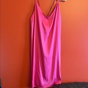 Luxurious Fuchsia Satin Chemise